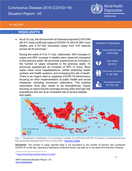 (COVID-19) Situation Report