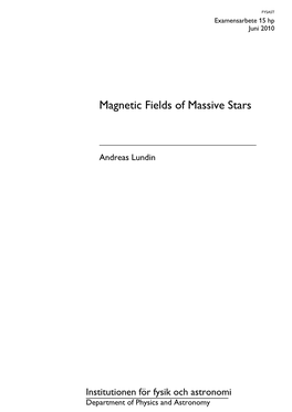 Magnetic Fields of Massive Stars