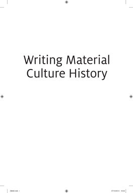 Writing Material Culture History