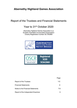 Trustees' Report 2020