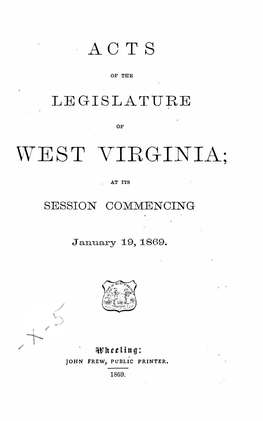 Acts of the Legislature of West Virginia