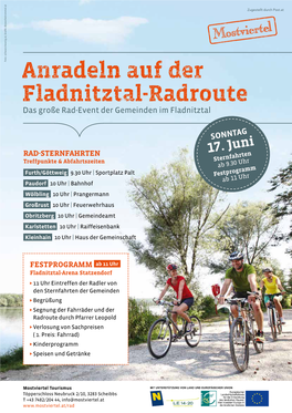 Flyer Fladnitztal Radroute