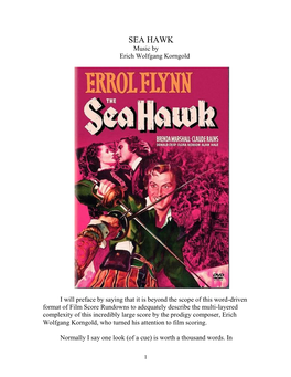 SEA HAWK Music by Erich Wolfgang Korngold