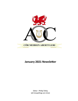 January 2021 Newsletter