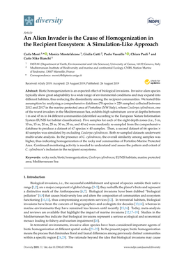 An Alien Invader Is the Cause of Homogenization in the Recipient Ecosystem: a Simulation-Like Approach