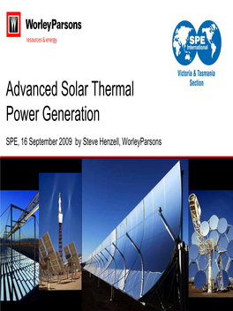 Advanced Solar Thermal Power Generation