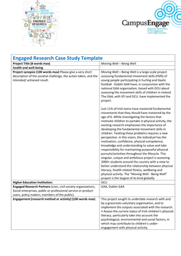 Engaged Research Case Study Template