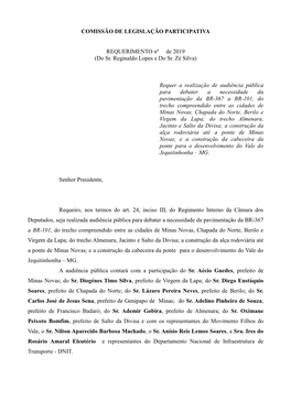 Comissão De Legislação Participativa Requerimento