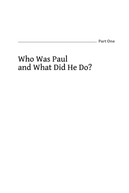 Who Was Paul and What Did He Do? Fig