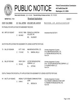 Broadcast Applications 6/2/2011