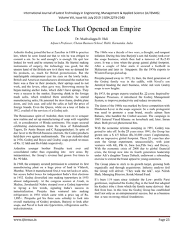 The Lock That Opened an Empire
