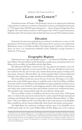 Size Elevation Geographic Regions