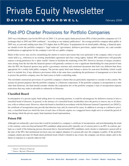 Private Equity Newsletter