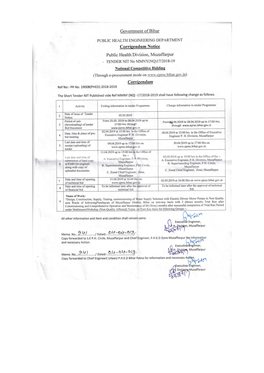 Corrigendum Notice Public Health Division, Muzaffarpur