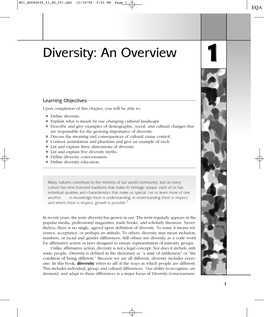 Diversity: an Overview 11