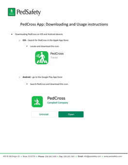 Pedcross App: Downloading and Usage Instructions