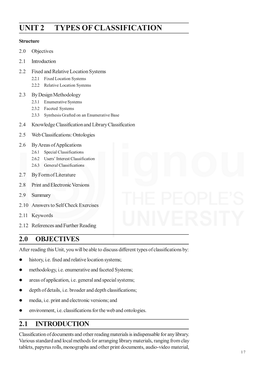 Unit 2 Types of Classification