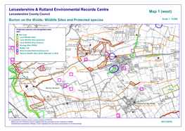 Leicestershire & Rutland Environmental Records Centre Map 1 (West)