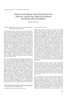 Northwestern Margin of the East Siberian Sea: Structure, Sedimentary Basin Development and Hydrocarbon Possibilities