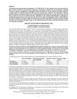 Social Investment Holdings