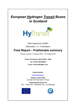 European Hydrogen Transit Buses in Scotland