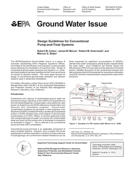 Design Guidelines for Conventional Pump-And-Treat Systems