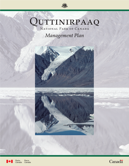 Quttinirpaaq National Park Management Plan 2009