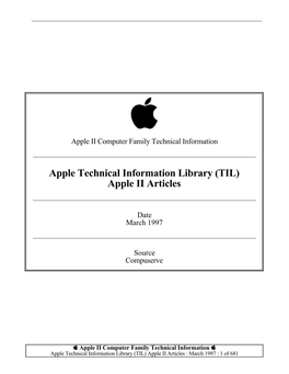 (TIL) Apple II Articles