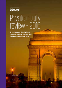 A Review of the Indian Private Equity Sector and Developments in 2016