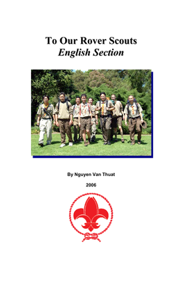 To Our Rover Scouts English Section