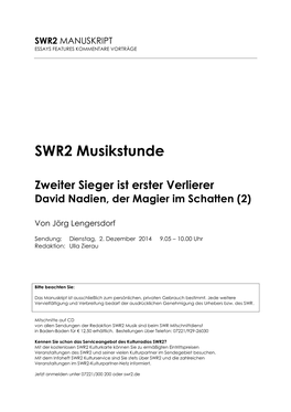 SWR2 Musikstunde