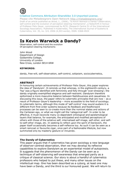 Is Kevin Warwick a Dandy?