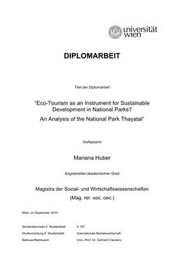 Diplomarbeit