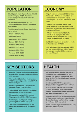 Population Economy Key Sectors Health