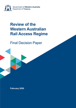 Review of the Western Australian Rail Access Regime