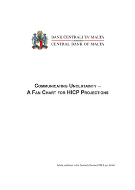 Communicating Uncertainty – a Fan Chart for HICP Projections