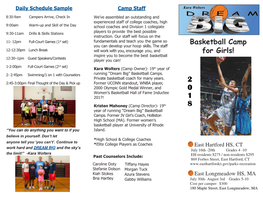 Basketball Camp for Girls!