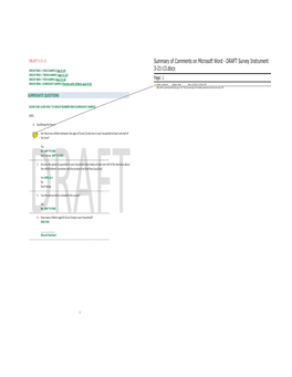 Summary of Comments on Microsoft Word - DRAFT Survey Instrument