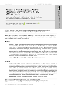 Violence in Public Transport: an Analysis