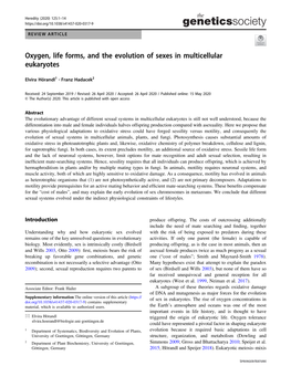 Oxygen, Life Forms, and the Evolution of Sexes in Multicellular Eukaryotes