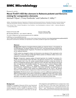 BMC Microbiology Biomed Central