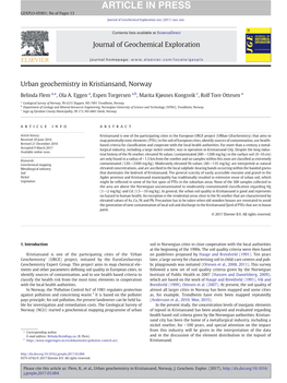 Urban Geochemistry in Kristiansand, Norway