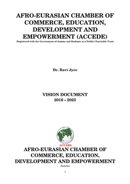 Vision Document 2016 – 2025