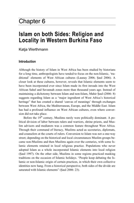 Islam on Both Sides: Religion and Locality in Western Burkina Faso