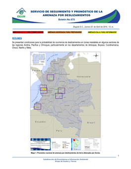 Servicio De Vigilancia Y Pronóstico De La Amenaza