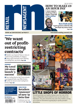 'We Want out of Profit- Restricting Contracts'