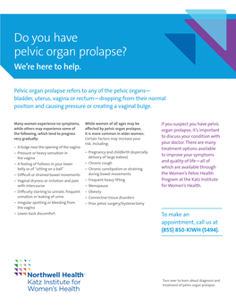 Do You Have Pelvic Organ Prolapse?