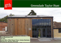 Rural Business Unit to LET Green Barn, West Down Farm, Corton Denham, Sherborne, Dorset, DT9 4LG