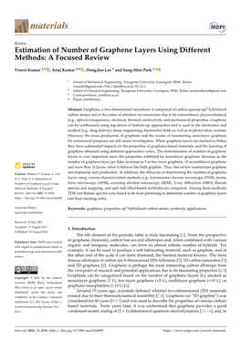 Estimation of Number of Graphene Layers Using Different Methods: a Focused Review