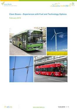 Clean Buses – Experiences with Fuel and Technology Options